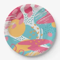 Colorful Abstract Paper Plates