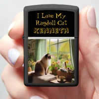 Ragdoll Cat Garden Gaze: Ragdoll Natural Calm Zippo Lighter