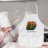 I Love Zucchini! Kids' Apron