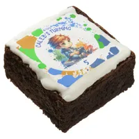 Birthday Boy's name and age Personalized  Brownie