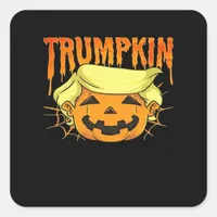 Donald Trumpkin Funny President Party Halloween Cl Square Sticker