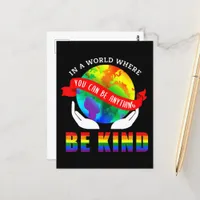 In a World Where You Can Be Anything Be Kind Postcard