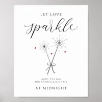 Let Love Sparkle - Sparkler Sendoff Sign Wedding