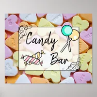 Candy Bar Wedding or Baby Shower  Sign Poster