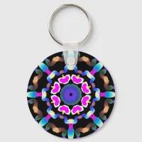 *~* Spiritual Meditative Neon Mandala Keychain