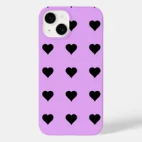 Goth Pink and Black Heart Design Case-Mate iPhone 14 Case