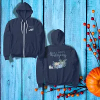 Happy Thanksgiving in blue | Bella+Canvas Full-Zip Hoodie