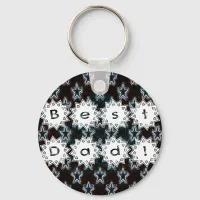 Best Dad with Neon Stars Keychain