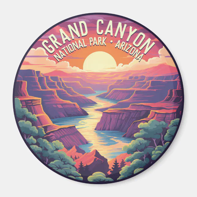 Sunset at Grand Canyon National Park Arizona Magnet