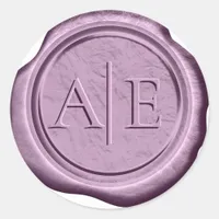 Wax Seal Wedding Accent Initials Lilac ID889