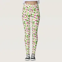 Tropical Boomerang Simple Pattern Leggings