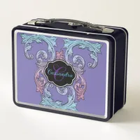 Elegant, Ornate Personalized Vintage Victorian Metal Lunch Box