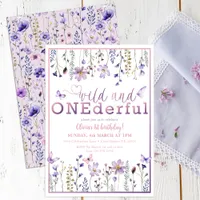 Wild ONEderful Floral 1st Birthday Invite