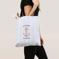 Coastal Cowgirl Anchor Team Bride Bachelorette Tote Bag