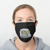 Face Mask - Owl with Yellow Eyes