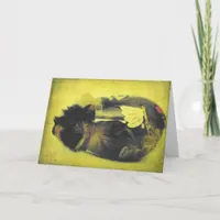 Guinea Pig in Wine Glass Card