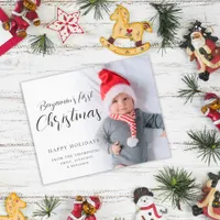BUDGET Baby First Christmas Script Custom Photo 