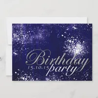 Paint Sprays Stylish Grunge Birthday Party Invite