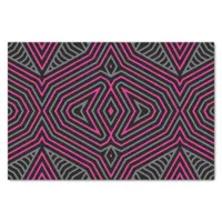Magenta Grey and Black Ethnic Tribal Pattern Tissue Paper