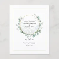 Eucalyptus Geometric Gold Wedding Flyer
