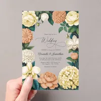Buttercream, Vanilla Silk & Soft Apricot Wedding Acrylic Invitations
