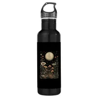 Cottagecore Moon Mushroom Moonphase Goblincore Stainless Steel Water Bottle