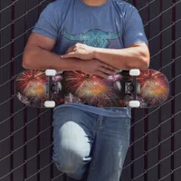 Colorful Fireworks Display Pattern Skateboard Deck
