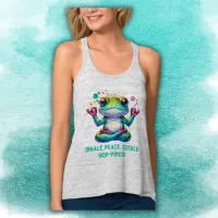 Modern Inhale Exhale Green Frog | Tank Top