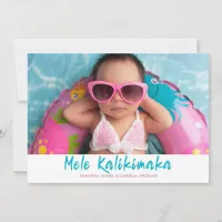 Mele Kalikimaka Christmas Baby Holiday Photo