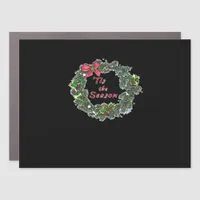 Tis The Season Shadowed Car Magnet