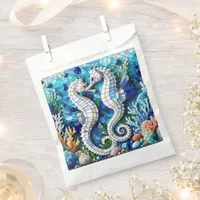Mosaic Seahorses Romantic Beachy   Favor Bag