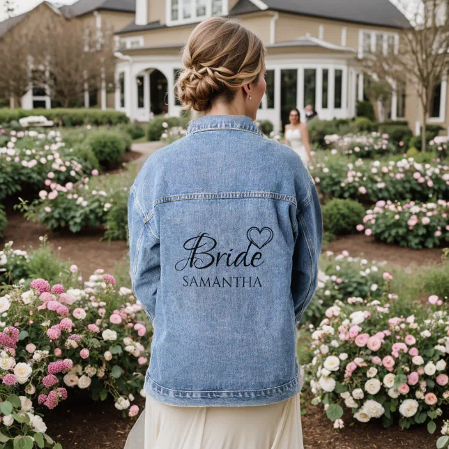 Bride and Heart customizable Denim Jacket