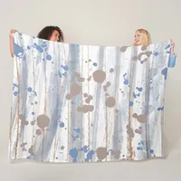 Raining in The woods Nature Fleece Blanket