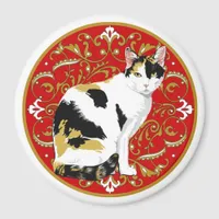 Calico Cat Baroque Magnet