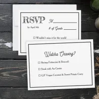  Wedding RSVP & Meal Choices Invitation