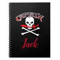 Personalized Jolly Roger (Cutlass) Notebook