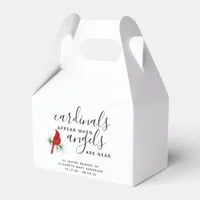 Cardinal Remembrance Tribute  Favor Boxes