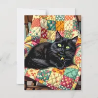 Cute Black Cat | Keeping in Touch Postcard