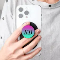 Personalized Purple and Teal Gradient Faded PopSocket