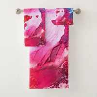 Colorful Modern Abstract Paint Bath Towel Set