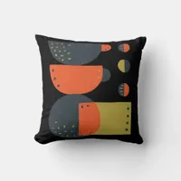 Abstract Stacked Coffee Mugs Throw Pillow