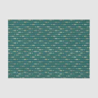 Teal and Gold Arrows Tissue Paper