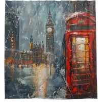 Big Ben and the Red Phone Booth Shower Curtain