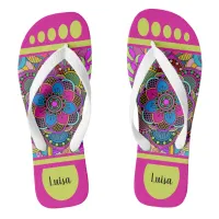 Colorful Mandala Flip Flops