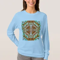 Hand Drawn Owl Mandala Artwork      T-Shirt