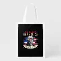 No Kings In America USA Flag Retro Cool Style Grocery Bag
