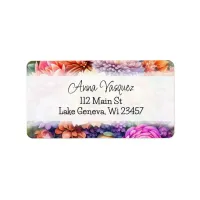 Beautiful Watercolor Floral Label