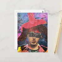The Lampshade Hat Lady Postcard