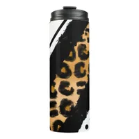 Leopard Print, Black and White Polka Dots, Stripes Thermal Tumbler