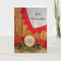 Rustic Pines Frohe Weihnachten German Christmas Holiday Card